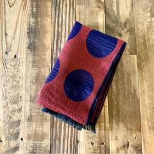 Paul Smith - Red and Blue jacquard spot scarf